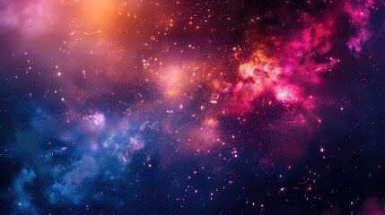 Colorful galaxy cosmos background. Vibrant and futuristic abstract design
