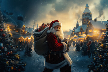 Santa Claus on a Silent Night's Generative AI