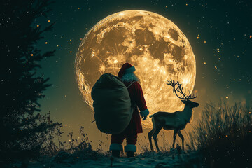 Santa Claus on a Silent Night's Generative AI