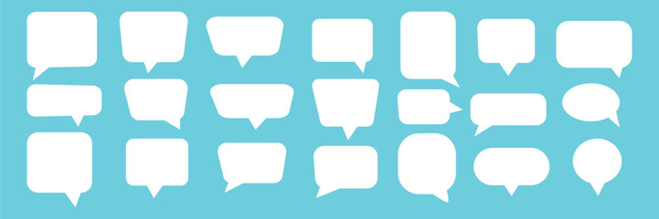 Message comments chat box. Collection of speech bubbles, text boxes and conversation chats in comics. Vektor set of speech bubbles.
