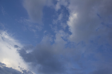 
Blue sky and white clouds.
