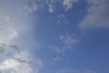 
Blue sky and white clouds.