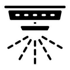 fire sensor glyph icon