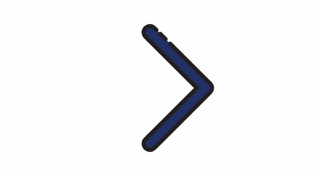 Animated Right arrow icon. Next page, forward multimedia button symbol for website and mobile app UI design.