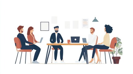 Business Team Having a Relaxed Conversation During a Meeting