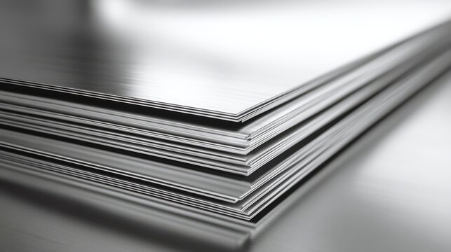 Stack of Stainless Steel Sheets 