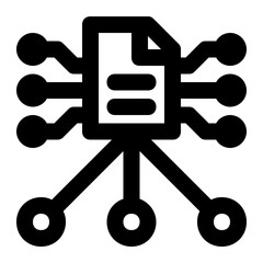 data driven, decisions, decision making, data science, network, sharing outline icon