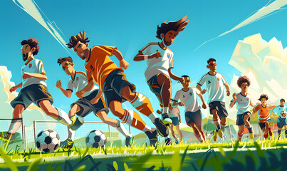 Obraz premium football-themed graphic and photo for advertising