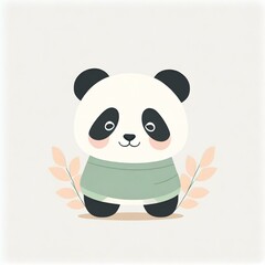 Obraz premium パンダのかわいいイラスト