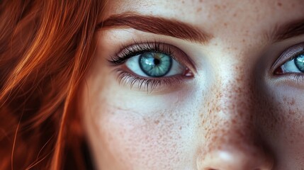 Fototapeta premium Radiant woman's closeup