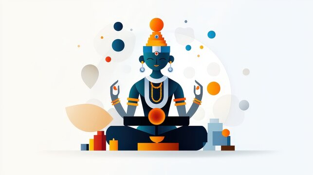 A silver idol of Lord Dhanvantari the god of Ayurveda worshipped during Dhanteras