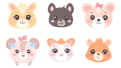 Fototapeta premium set of bunny cartoon