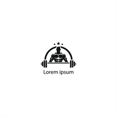 a gym logo design for brand , lifestyle, health , good health  