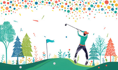 golf-themed graphic advertising backgrounds.