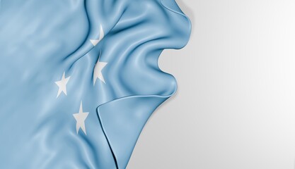 Micronesia flag background 3d image