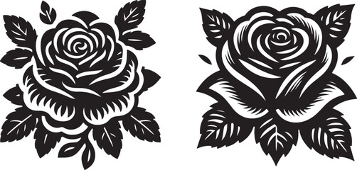 rose flower icon art vector