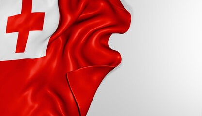Tonga flag background 3d image