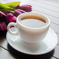 Cup of tea in catering concept