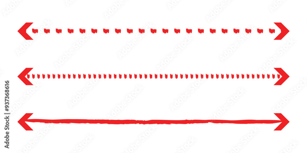 Poster arrow. set of long arrow vector, icon. horizontal double side arrow. straight long arrow vector icon
