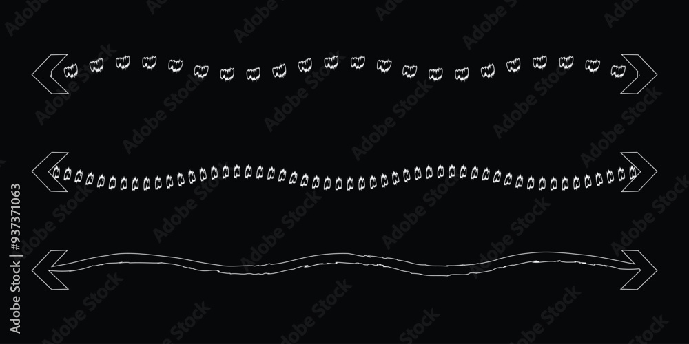 Poster arrow vector set. long arrows icon set. arrow pointing. vector set of trendy long arrows left and ri