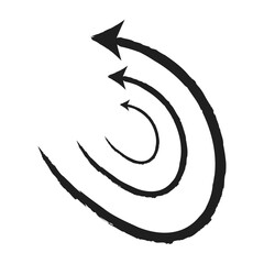 Long curved hand drawn arrow vector. long arrow.  Arrow vector icon set. Eps 10.