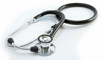 medical stethoscope isolated on white background.
