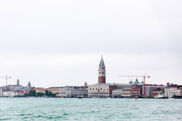 Fototapeta premium View to Venice from boat from distance