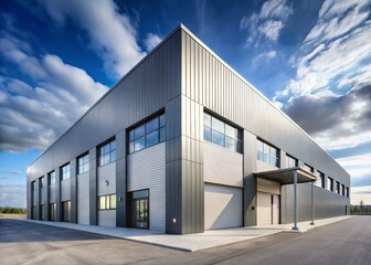 Obraz premium Minimalist Industrial Architecture Monochromatic Color Palette Simplicity