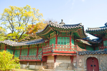 Changdeok Palace in Autumn, Seoul city, South Korea.