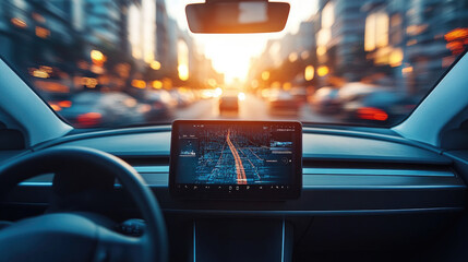 Autonomous Self-Driving Car With Smart Navigation System in Urban Sunset