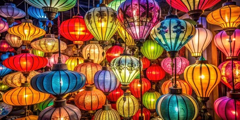 Naklejka premium colorful lanterns
