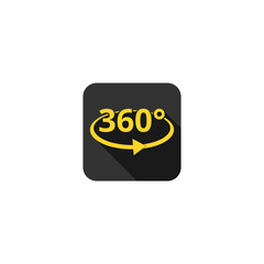 Angle 360 degrees icon isolated on transparent background