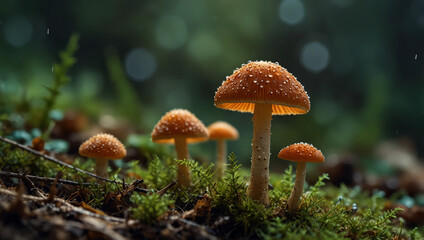 Fototapeta premium mushrooms in the forest