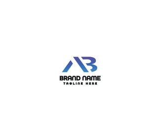 AB letter logo design template