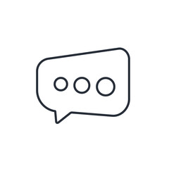 New message concept.Dialog or  chat speech bubble. Social media contact. Vector linear icon isolated on white background.