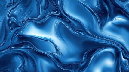 Obraz premium flowing liquid background with smooth, swirling patterns in blue tones