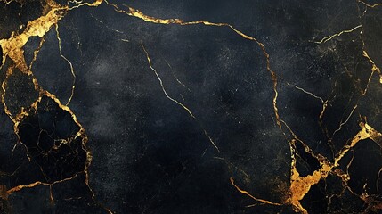 luxurious black marble texture with gold veins