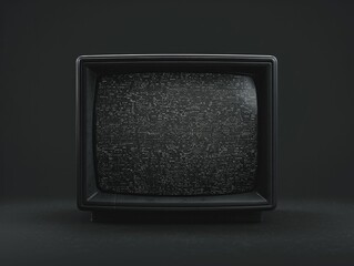 Retro television interference showcasing gray noise distortions, embodying the spirit of an analog age, merging nostalgia with the allure of classic tech.