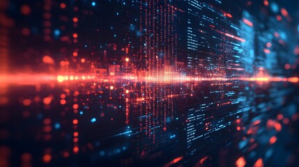 Futuristic speech-to-text software interface overlaid with dynamic soundwaves, double exposure effect, symbolizing advanced AI communication technology