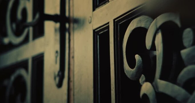 A Vintage Metal Gate - Close Up