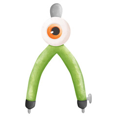 Colorful compass for precise drawing and measurements, ideal for creative projects and educational use.