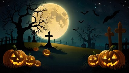 Fototapeta premium halloween background with pumpkin