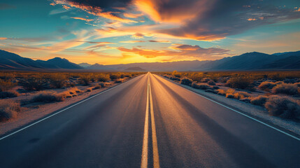road in the Arizona desert. 