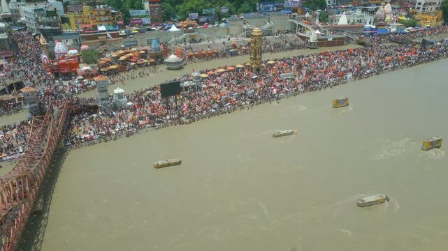 Haridwar Drone Video 4k HAR KI PAURI, Drone view of Har ki Pauri Haridwar, Haridwar video, Mata Mansh Devi, Shiv Statue