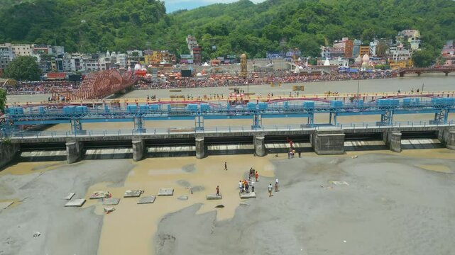 Haridwar Drone Video 4k HAR KI PAURI, Drone view of Har ki Pauri Haridwar, Haridwar video, Mata Mansh Devi, Shiv Statue