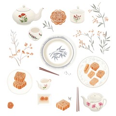 Mid autumn festival holiday background
