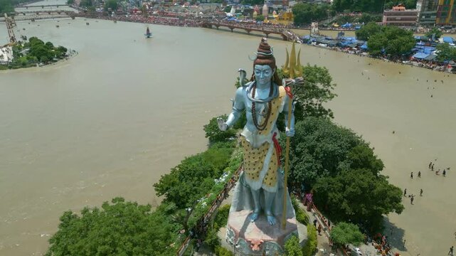 Haridwar Drone Video 4k HAR KI PAURI, Drone view of Har ki Pauri Haridwar, Haridwar video, Mata Mansh Devi, Shiv Statue