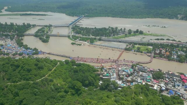 Haridwar Drone Video 4k HAR KI PAURI, Drone view of Har ki Pauri Haridwar, Haridwar video, Mata Mansh Devi, Shiv Statue