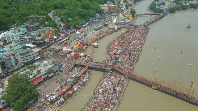Haridwar Drone Video 4k HAR KI PAURI, Drone view of Har ki Pauri Haridwar, Haridwar video, Mata Mansh Devi, Shiv Statue