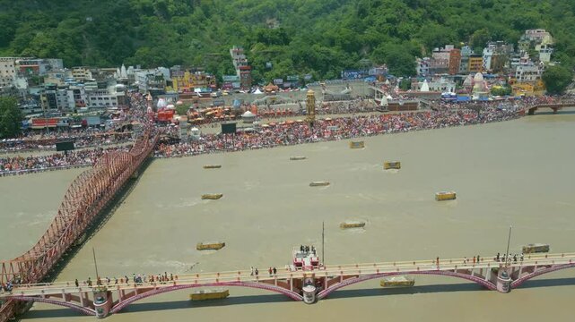 Haridwar Drone Video 4k HAR KI PAURI, Drone view of Har ki Pauri Haridwar, Haridwar video, Mata Mansh Devi, Shiv Statue